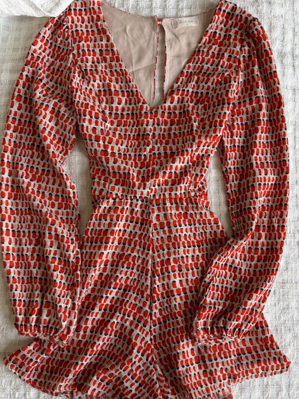 Altar’d State Open Back Long Sleeve Romper - S